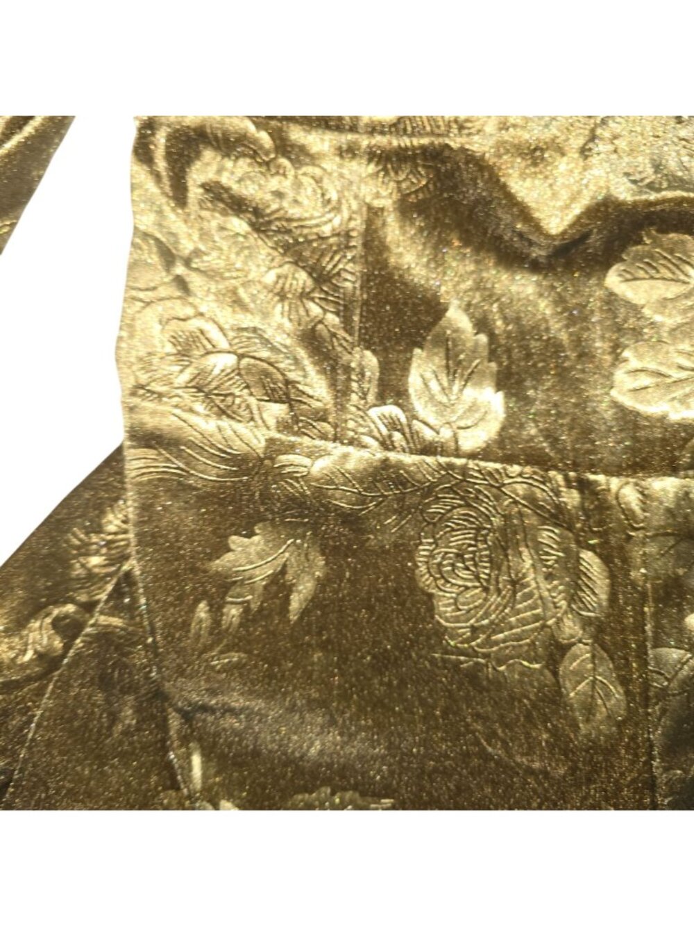 Urban Outfitters Brown Floral Jacquard Romper Medium Off-Shoulder Puff Sleeve - Picture 5 of 6